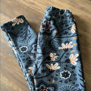 COZY Floral Patterned Fleece legging Pants size XS